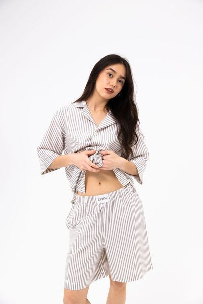 Пижама unisex Lotus Home - City Shorts коричневый L svt-2000022354073 фото