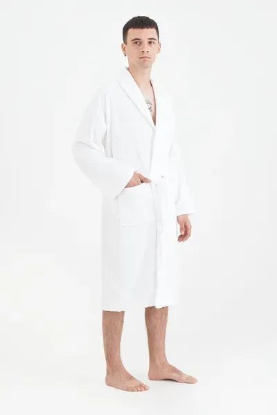 Халат махровый unisex Lotus Home - Basic Line white M svt-2000022189606 фото