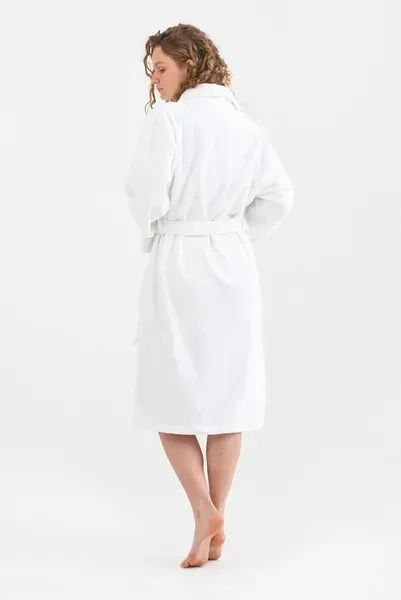 Халат махровый unisex Lotus Home - Basic Line white M svt-2000022189606 фото