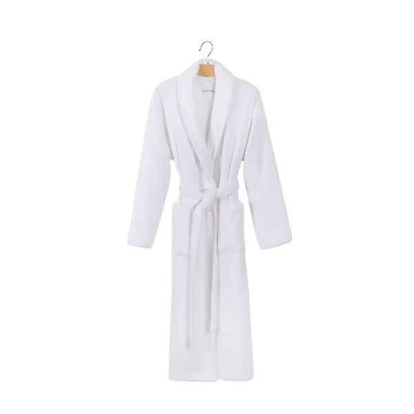 Халат махровый unisex Lotus Home - Basic Soft белый S svt-2000022339407 фото