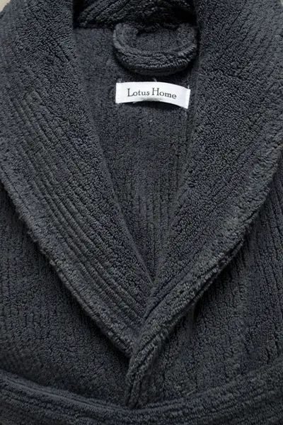 Халат unisex Lotus Home - Bold New Microcotton antrasit махровый S svt-2000022329491 фото