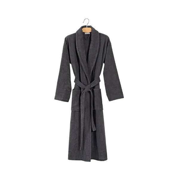 Махровый халат unisex Lotus Home - Basic New Line антрацит S svt-2000022348058 фото