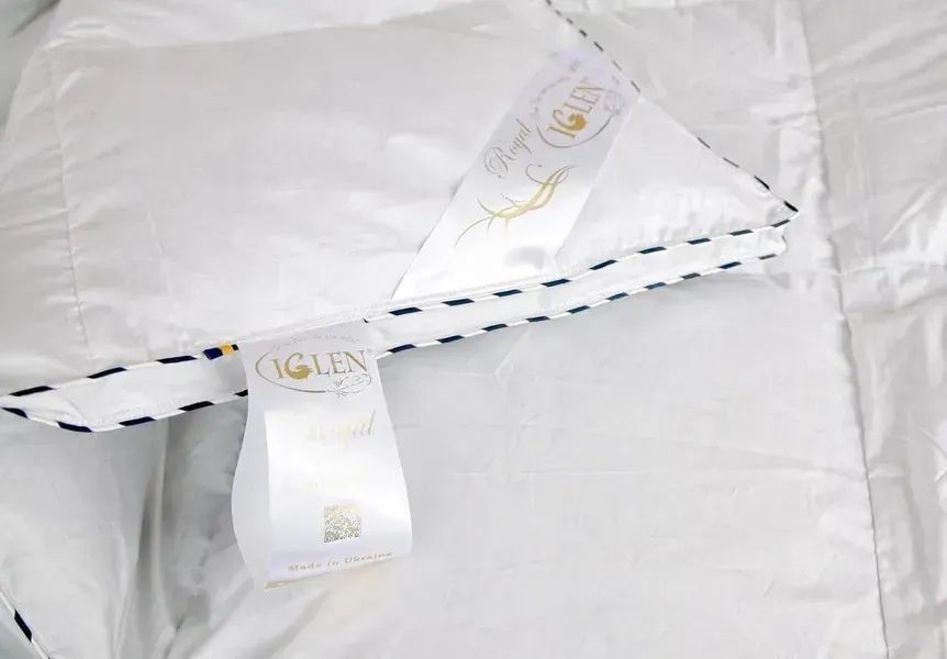 Подарунковий комплект Iglen білий пух Royal Series Iglen (зимовий) Полуторний 160x215 см 1400 г p_s_k_1602151WRS + 50701WRS фото