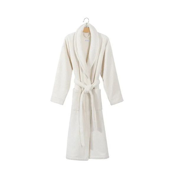 Халат unisex Lotus Home - Bold New Microcotton off white махровый S svt-2000022347860 фото