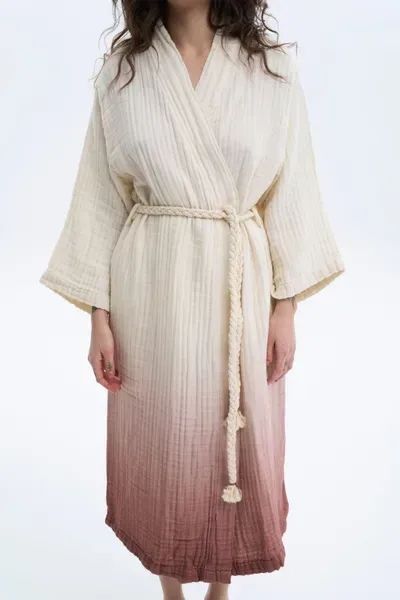 Халат Lotus Home - Nitra muslin beige S/M svt-2000022351041 фото