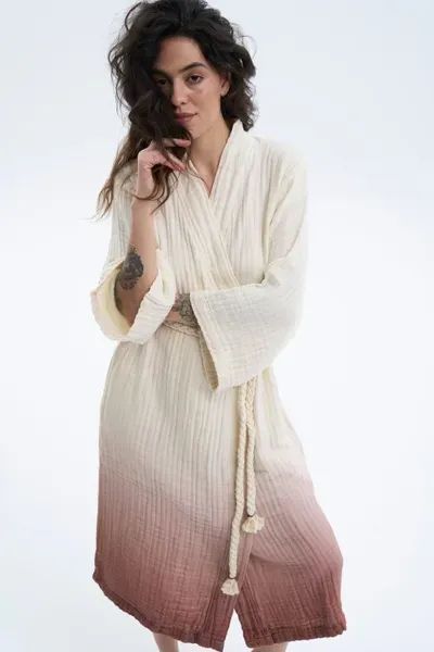 Халат Lotus Home - Nitra muslin beige S/M svt-2000022351041 фото