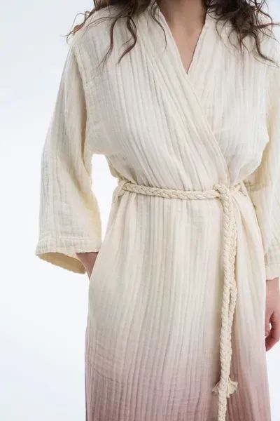 Халат Lotus Home - Nitra muslin beige S/M svt-2000022351041 фото