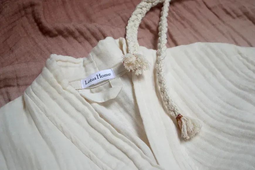 Халат Lotus Home - Nitra muslin beige S/M svt-2000022351041 фото