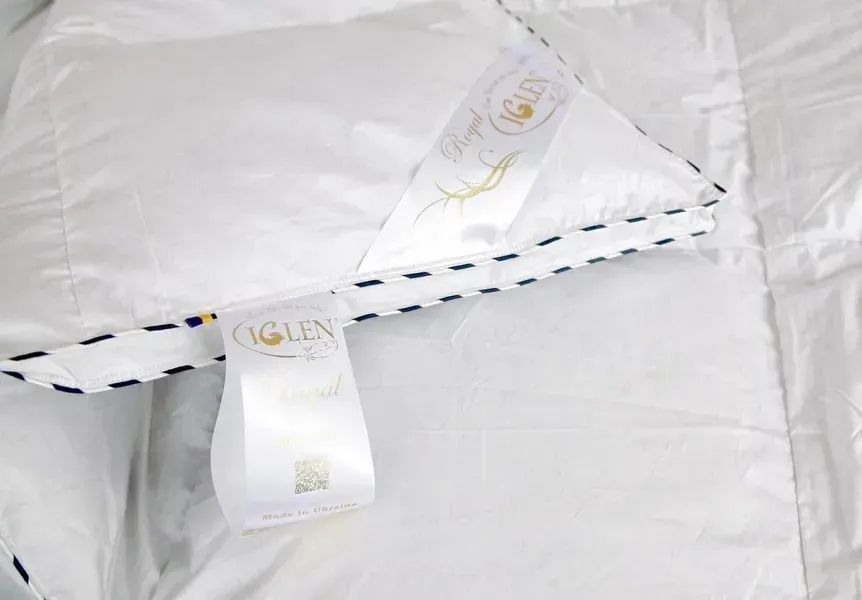 Пуховое одеяло Iglen серый пух Royal Series (зимнее) Полуторный 160x215 см 1400 г p_s_k_1602151GRS фото