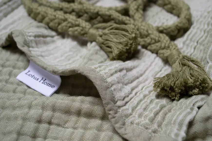 Халат Lotus Home - Lilya muslin olive L/XL svt-2000022329323 фото