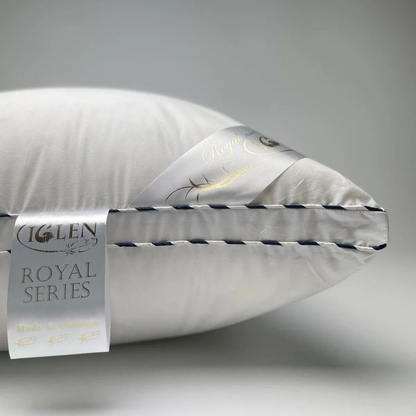 Подушка пуховая Iglen 100% серый пух Royal Series, 50x70 см, 850 г p_s_k_50701GRS фото